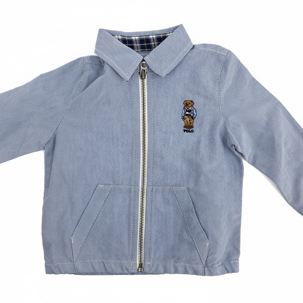 Ralph Lauren Kids Blue Jacket | Boys 18M Regular Synthetic Knit Jacket